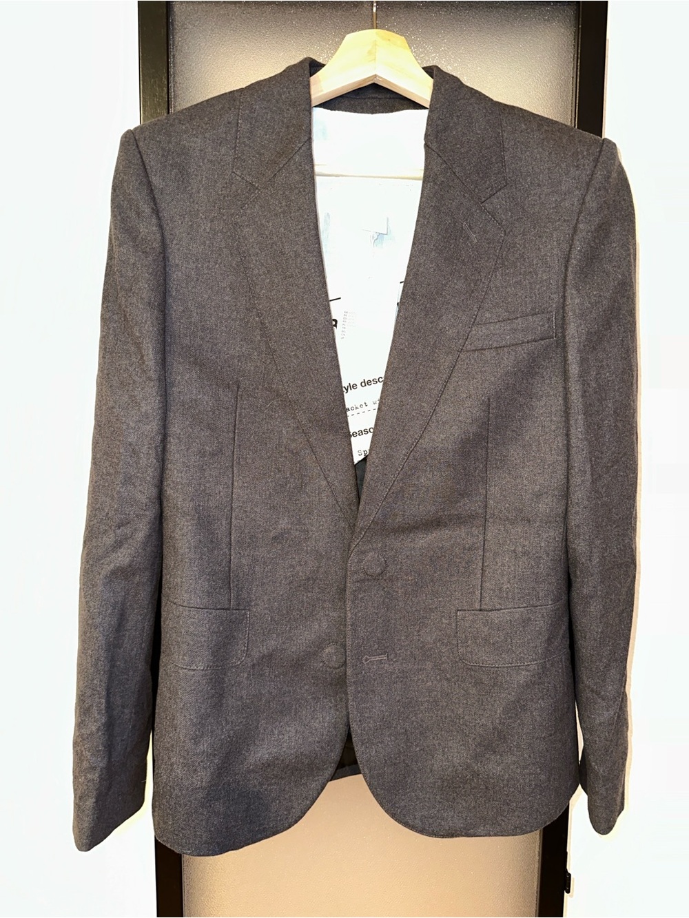 Maison Martin Margiela x H&M Wool Fused Lapel Blazer Jacket Gray 34R XS-Small US